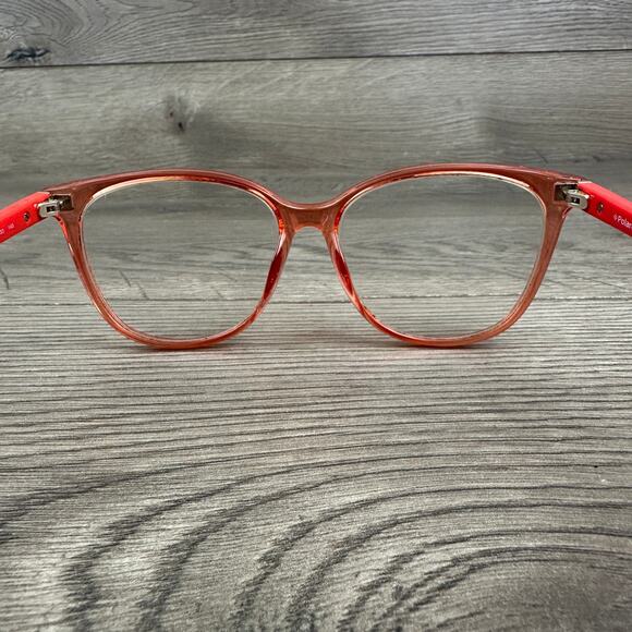 Polaroid PLD D372 733 140 Women's Peach Red Eyeglass Optical Frame w/ Case - Picture 8 of 10